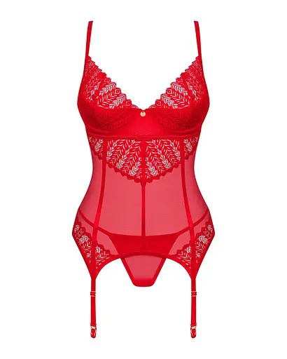 Корсет Obsessive Ingridia corSet & thong XL/2XL - фото 3