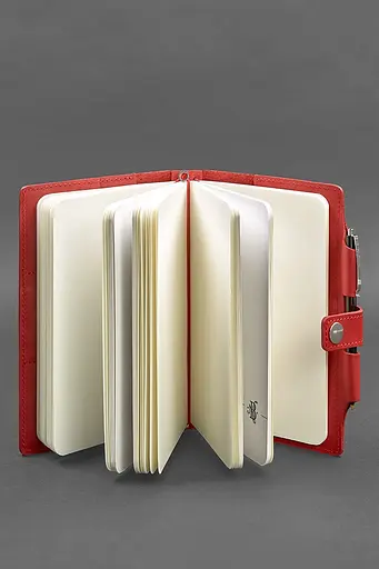 Женский кожаный блокнот (Софт-бук) 4.0 красный - фото 3