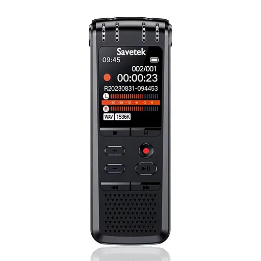 Професійний цифровий диктофон з шумозаглушенням та лінійним входом Savetek GS-R58, 32 Гб пам'яті (101148-32) - фото 2