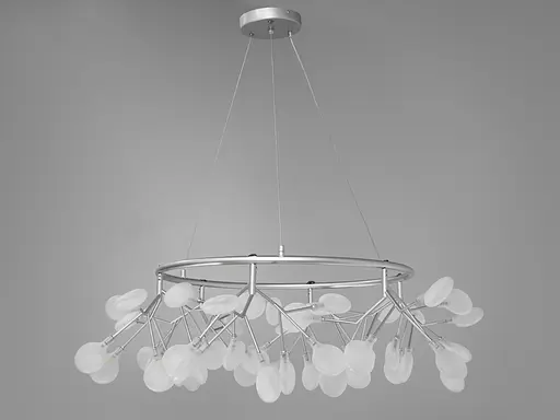 Універсальна, підвісна люстра "Світлячок", 54 лампи, хром сатин - фото 1