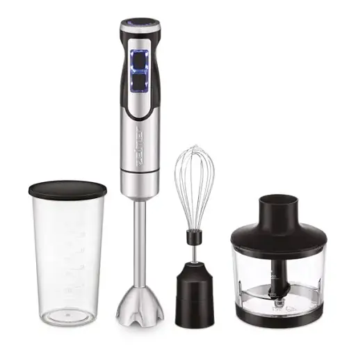 Блендер занурювальний Zelmer 600вт,вінчик,подрібнювач,стакан,ніжка нерж.,регулятор швидкості ZHB6000 - фото 1