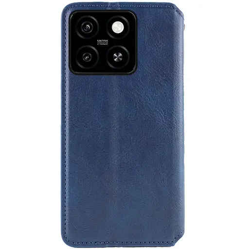 Кожаный чехол-книжка GETMAN Cubic (PU) для Motorola Moto G75 5G Синий - фото 4