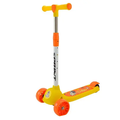 Самокат детский трехколесный, 2 колеса PU со светом, заднее пластиковое, SC2417 (в ассортименте)