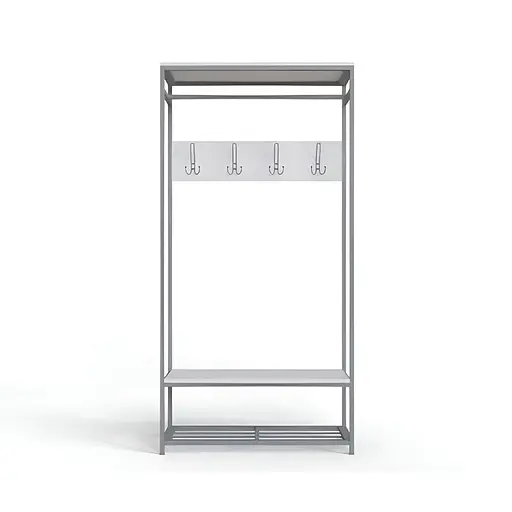 Вішалка модульна підлогова Ferrum-decor Треліс 15 180x90x38 сірий ДСП Білий 16мм (FRD-104373)