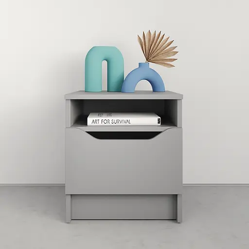 Приліжкова тумба MebelStar Лілу 40x40x44,5 см Сіра мишка (MBS-1382) - фото 2