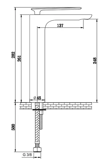 Змішувач для умивальника Kohlman Experience Brushed Gold високий QB170E-GDB Золотий - фото 2