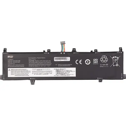 Аккумулятор PowerPlant для ноутбуков LENOVO ThinkPad Z16 1st Gen (2022) (L21M4P77) 15.2V 3000mAh - фото 1