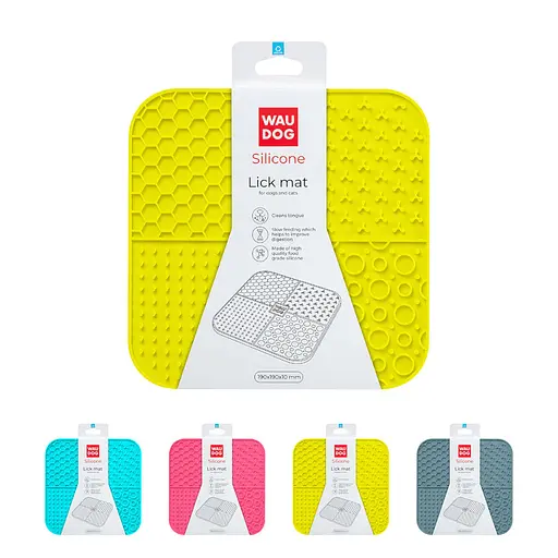 Коврик для слизывания Waudog Silicone 190х190х10 мм желтый - фото 2