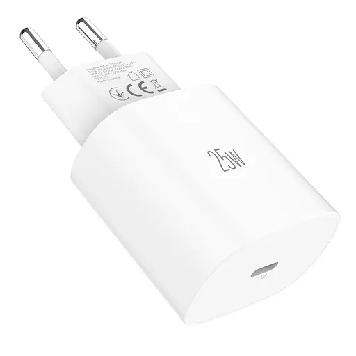 Зарядное устройство сетевое MAKE 25W GaN3 Mini Type-C PD3.0 White - фото 7