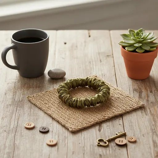 Набор из 5 штук шелковых резинок для волос Чумацкий Шлях - выбери настроение - Choose Your Mood Размер S (1239-02) - фото 6