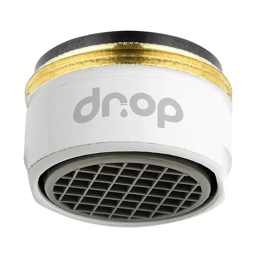 Водозберігаючий аератор Drop CL24-WHT для змішувача - Економія 58%, зовнішня М 24 мм, білий