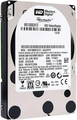Жесткий диск 2.5" WD VelociRaptor 1TB + переходник на 3.5" (WD1000CHTZ) - фото 1