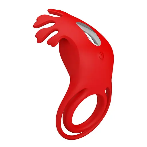 Эрекционное кольцо Pretty Love Vibrant Penis Ring Ruben 8.5 см красный - фото 2