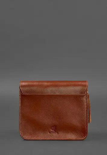 Шкіряна жіноча бохо-сумка Лілу світло-коричнева - фото 5