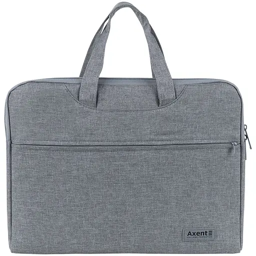 Сумка для документів текстильна А4 1 відділ світло-сіра (1632-01-A)