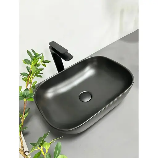 Умивальник VBI Ravenna black matt накладний VBI-011203, Чорний матовий - фото 1