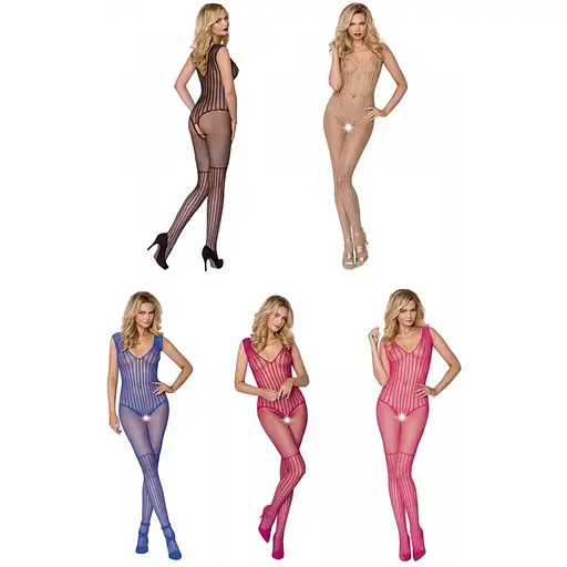 Сітчастий чорний бодістокінг Casmir CA006 з малюнком боді та гетр - фото 9