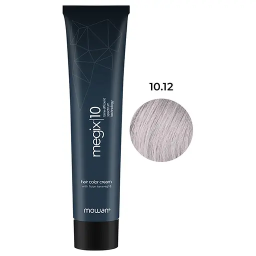 Фарба для волосся з низьким вмістом аміаку Mowan Megix10 10.12 екстра світлий попелястий блонд ірис 100 мл - фото 1