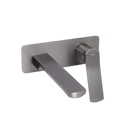 Смеситель для умывальника Qtap Slavonice скрытого монтажа QTSLA273GMB45920 Gunmetal Black PVD Шлифованный черный хром - фото 1