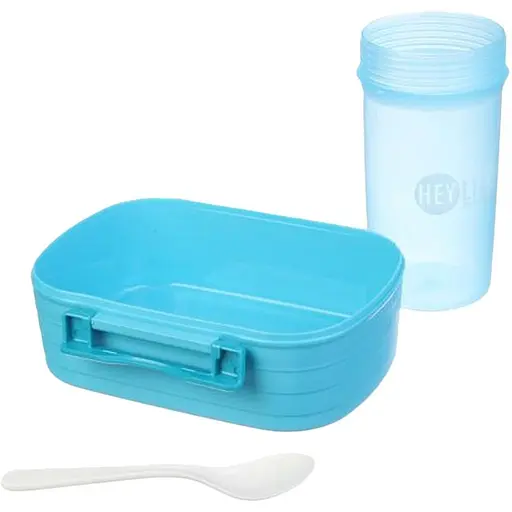 Ланчбокс з пляшкою блакитний Laprida харчовий пластик 1 л + 0.5 л  (64-21-748) - фото 2