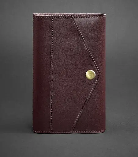 Шкіряний блокнот (Софт-бук) 2.0 бордовий - фото 1