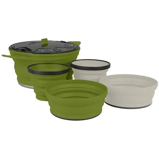 Набор посуды Sea To Summit X-Set 315pc Storage Sack Olive Pot Bowl & Mug Sand Bowl & Mug (1033-STS AXSETSS31OL)