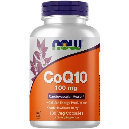 Натуральная добавка NOW CoQ-10 100 mg, 180 вегакапсул