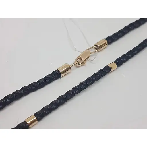 Ювелірний шовковий шнурок Імперія золота з золотими вставками. ПК101.2И 50 - фото 2