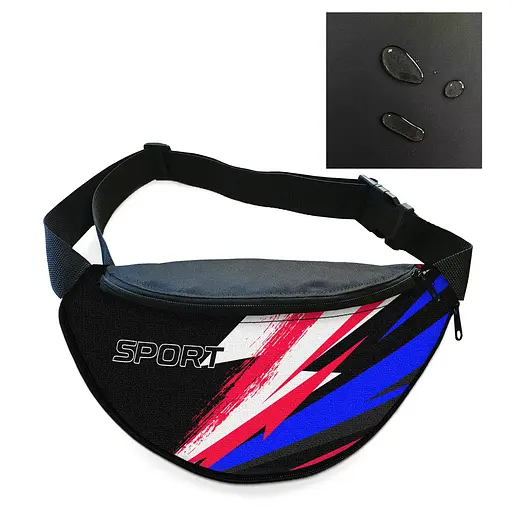 Сумка-бананка Sport мужская/женская спортивная 32×16 см с расширителем поясная сумка или сумка через плечо (3751)