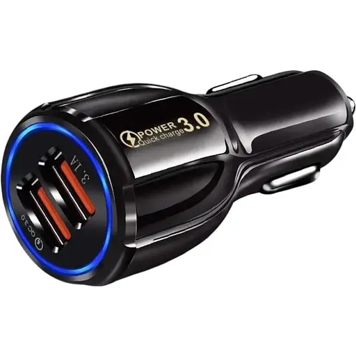 Автомобильное зарядное устройство No Brand CWa 2USB PD18W QC 3.0 Black (69850555)