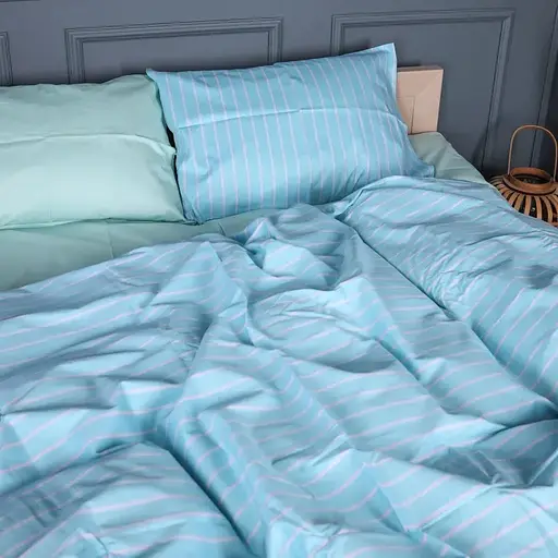 Пододеяльник MirSon Seafoam Stripe сатин 200х220 см (2200013051435) - фото 4