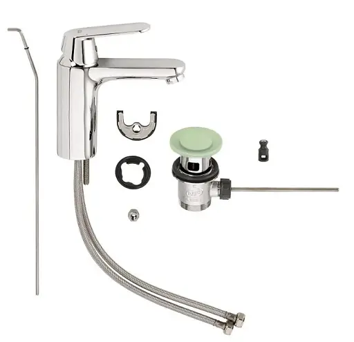 Змішувач для умивальника Grohe EuroSmart Cosmopolitan М-size одноважільний Хром 30412 - фото 5