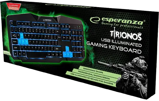 Клавиатура Esperanza Keyboard EGK201 Blue Black (EGK201BUA) - фото 3