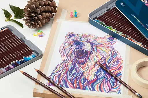 Цветные карандаши Coloursoft 72 цвета Derwent - фото 2