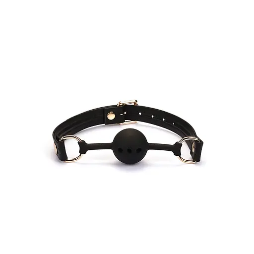 Кляп Liebe Seele Organosilicon Ball Gag 4.3 см чорний - фото 6