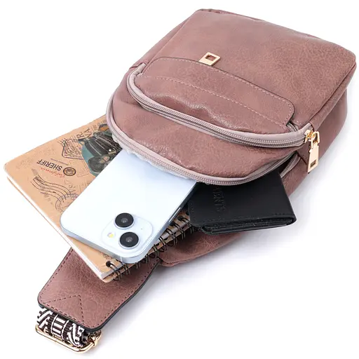 Женская сумка Vintage через плечо с отверстием для наушников из экокожи 17х27х6.5 см sum0026977 - фото 9