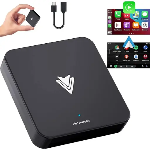 Бездротовий адаптер BEAPHIE 2 в 1 CarPlay та автоматичний бездротовий адаптер Android, бездротовий адаптер CarPlay 2024