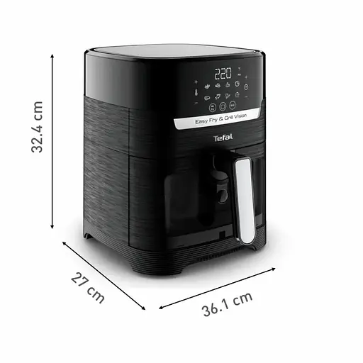 Мультипечь Tefal Easy Fry & Grill Vision Window 1550Вт 4.2л 10 программ с окошком пластик черный - фото 3