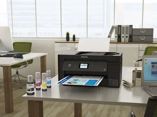 Epson МФУ ink color A3 EcoTank L14150 38_24 ppm Fax ADF Duplex USB Ethernet Wi-Fi 4 inks Black Pigment - фото 2