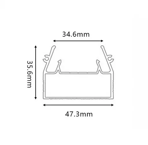 LED профиль для натяжного потолка, гарпунная система. Рассеиватель PC в комплекте.3м KLOODI KLP NAT4736 3 ALU - фото 3