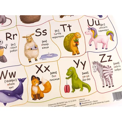 Плакат Английский алфавит ZIRKA 120499 - фото 3