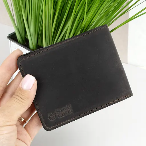 Обложка на удостоверение УБД кожаная коричневая - фото 3