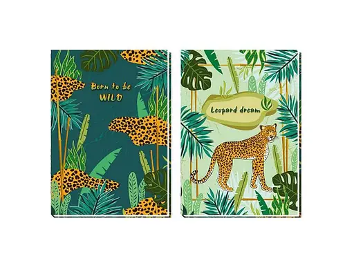 Зошит, А5, 210x148 мм, тверда палітурка, 80 аркушів, серія Wild