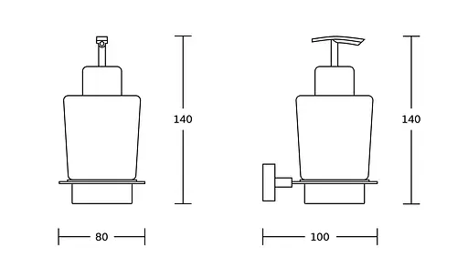 Дозатор для рідкого мила VBI Mercury black VBI-040206BL, Чорний матовий - фото 2