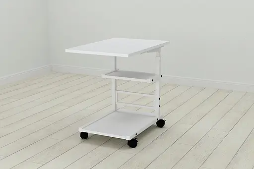 Стіл приставний Ferrum-decor Адан 62x40x60 метал Білий ДСП Білий 16мм (FRD-102491)