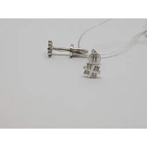 Золоті сережки-пуссети Гаразд з фіанітами. 3533503Б - фото 4