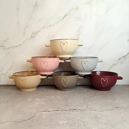 Бульйонниця Vittora Безмежна любов VT-C-38140 з вушками 14 см 600 мл в асортименті (128959) - фото 4