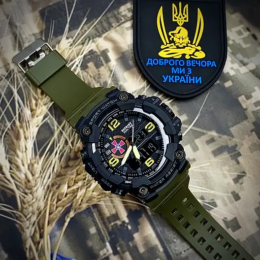 Наручные часы мужские 002AGSU ЗСУ Зеленые + Коробка Patriot acs0031075 - фото 4