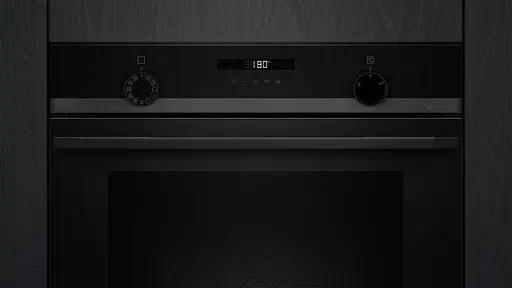 Духова шафа Siemens електрична, 76л, A, дисплей, конвекція, телескопічні направляючі, чорний - фото 2
