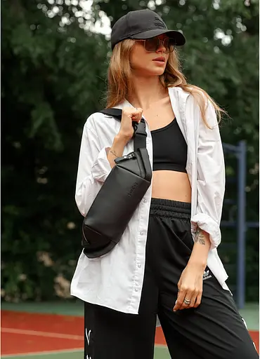 Женская сумка-бананка Sambag HOLSTER MSH Черная 36 х 14 х 4 см (87113001) - фото 3